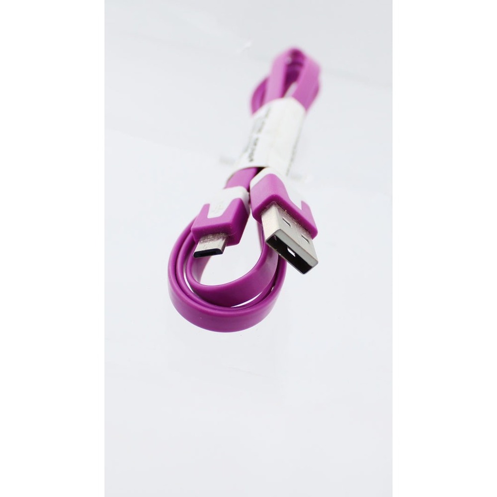 Wireless Gear 3ft Purple Tangle-Free Micro USB Cable Flat Charging Sync Cord